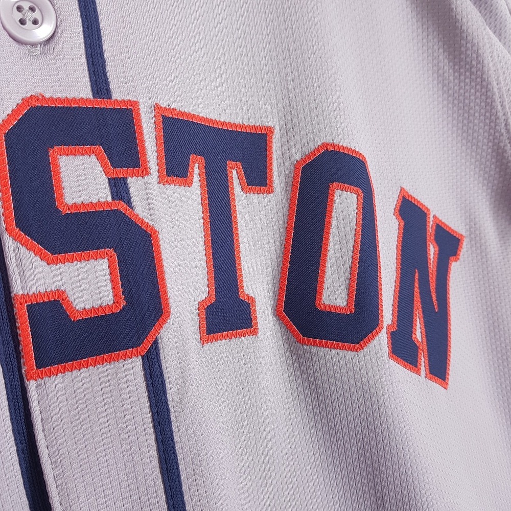 NIKE Authentic Houston Astros Vapor Elite Baseball Jersey Mens 40 MEDIUM Grey - Picture 4 of 10